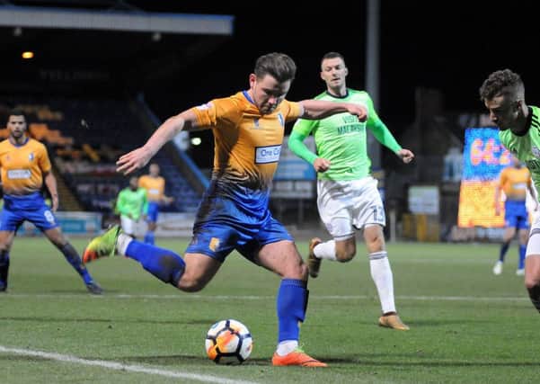 Mansfield Town v Cardiff FA Cup 3rd round replay
Alex MacDonald in second half  action.
