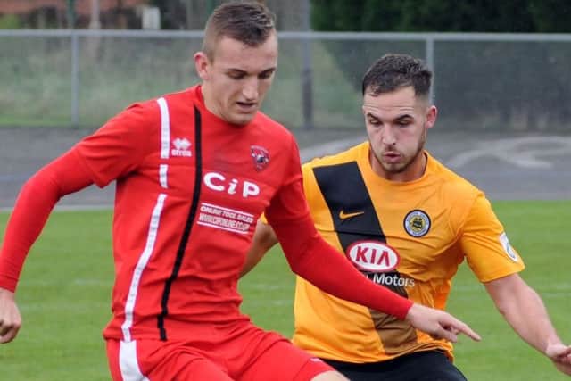 Ollie Fearon, who went closest to breaking the deadlock for AFC Mansfield.