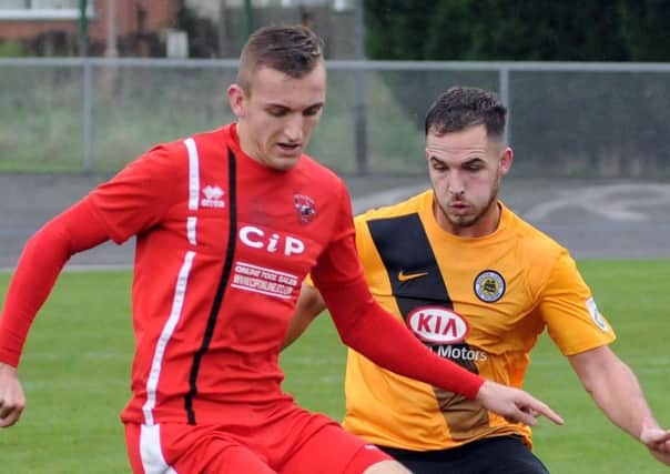 Ollie Fearon, who went closest to breaking the deadlock for AFC Mansfield.