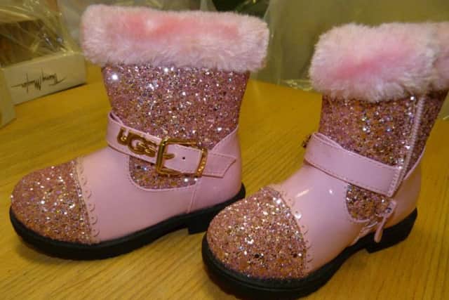 Fake Ugg boots were also found at the scene.