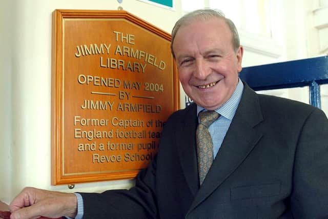 Jimmy Armfield opens the library named after him at his old school