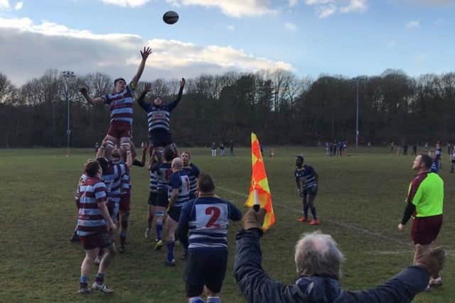 Action from Mansfields 17-10 defeat at home to Ashby on Saturday.
