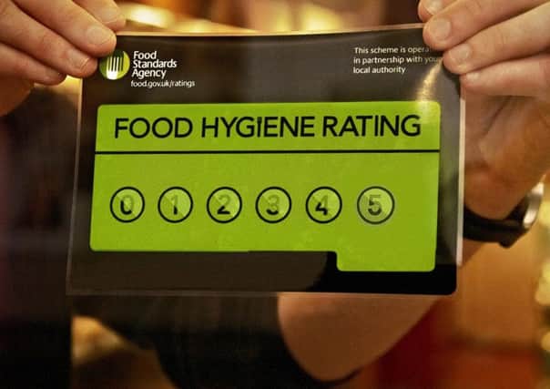 Premises can be rated between zero and five for their food hygiene score.
