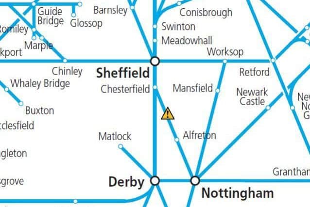 The affected route.