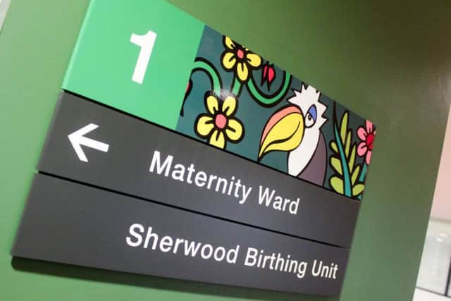 This way to the maternity unit at King's Mill Hospital.