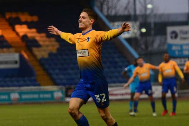 Picture by Howard Roe/AHPIX.com;Football; EFL SkyBet League Two;
Mansfield Town v Barnet
03/02/2018 KO 3.00pm; ;Field Mill
copyright picture;Howard Roe;07973 739229
Mansfield's Danny Rose celebrates his goal