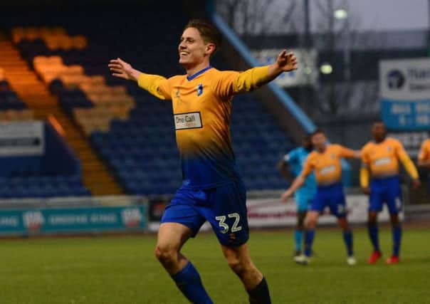Picture by Howard Roe/AHPIX.com;Football; EFL SkyBet League Two;
Mansfield Town v Barnet
03/02/2018 KO 3.00pm; ;Field Mill
copyright picture;Howard Roe;07973 739229

Mansfield's   Danny Rose celebrates his goal