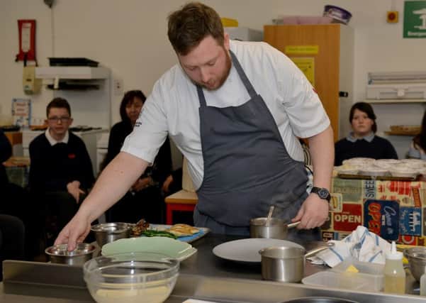 Pancake competiton at Dawn House School with cookery demonstration with MasterchefÃ¢Â¬"s Tom Moody