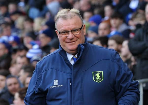 Picture by Gareth Williams/AHPIX.com; Football; The Emirates FA Cup; Cardiff City v Mansfield Town; 6/1/18  KO 15.00; Cardif City Stadium; copyright picture; Howard Roe/AHPIX.com; Stags boss Steve Evans in jovial mood ahead of kick-off at Cardiff