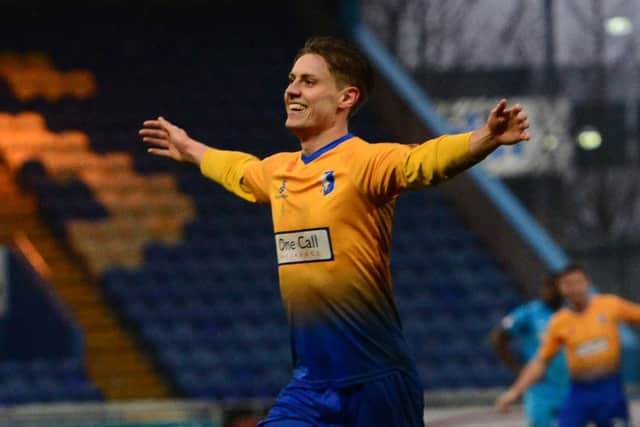 Picture by Howard Roe/AHPIX.com;Football; EFL SkyBet League Two;Mansfield Town v Barnet03/02/2018 KO 3.00pm; ;Field Millcopyright picture;Howard Roe;07973 739229Mansfield's   Danny Rose celebrates his goal