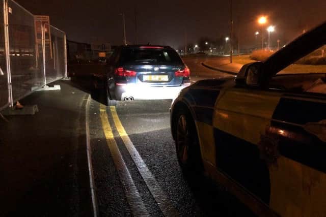 A driver was caught by police 'weaving' on the M1 and under the influence of alcohol- picture by police.