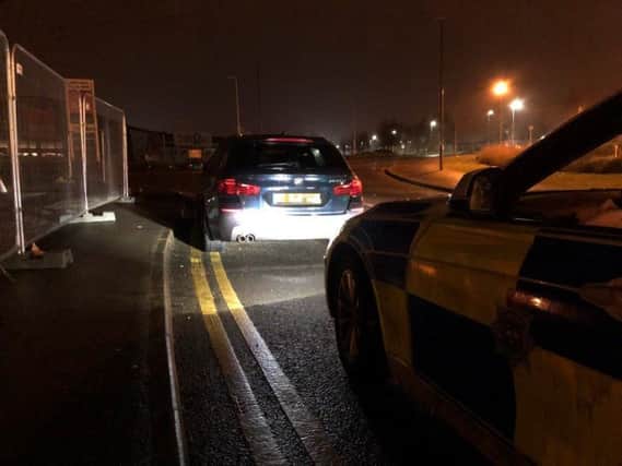 A driver was caught by police 'weaving' on the M1 and under the influence of alcohol- picture by police.