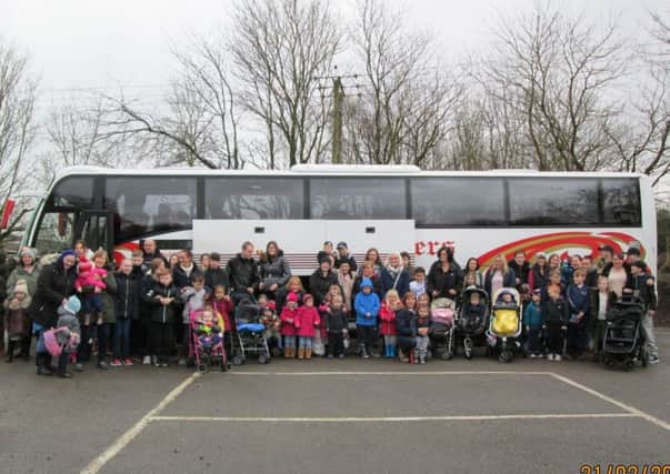 Volunteers at Ashfield Home Start took more than 140 mums and children in  a coach and four mini buses to White Post Farm. Home start Ashfield closes in March.