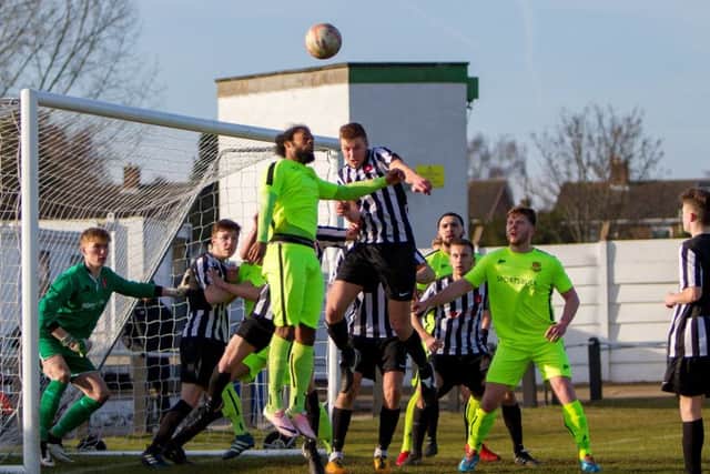 Action from Clipstone v Thackley. Photo by Daniel Walker.