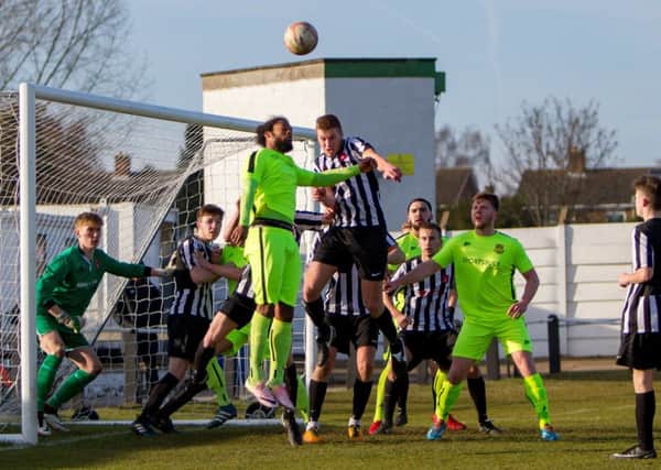 Action from Clipstone v Thackley. Photo by Daniel Walker.
