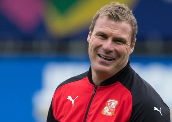 Mansfield Town vs Swindon Town - Swindon Town manager David Flitcroft - Pic By James Williamson