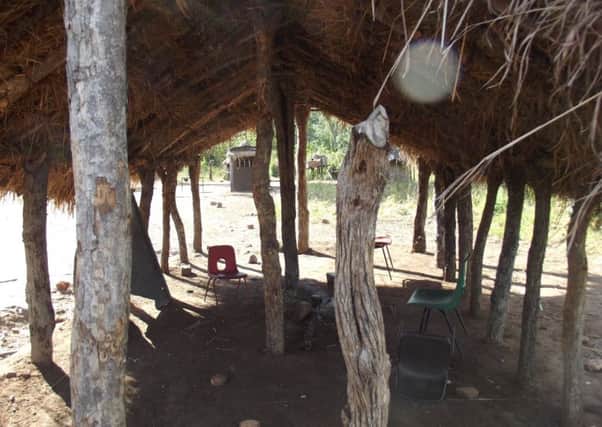 The ramshackle school that the Zambian children used to go to.