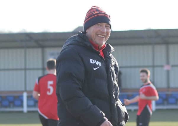 Manager Dave Winter, who is guiding Ollerton Town through their small steps of progress. (PHOTO BY: DC Photography, of Retford)