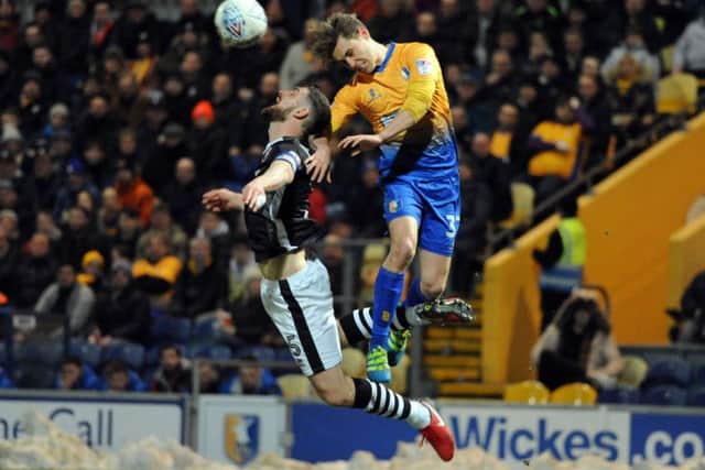 Mansfield Town v Lincoln City. Danny Rose in first half action.