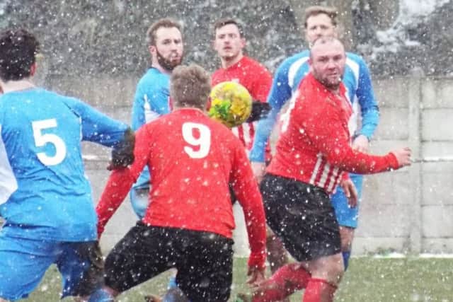 Teversals man-of-the-match Dave Cockerill, who also scored one of their goals. (PHOTO BY: Keith Parnill)