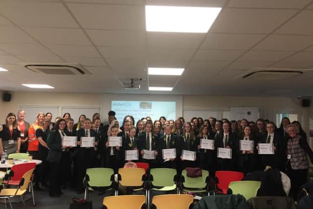 Over 30 students at the Brunts Academy interviewed women from several industries at an event on Thursday, March, 8.