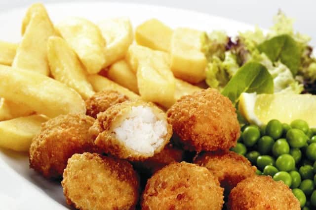 Free scampi, chips and peas inside your Chad this week.