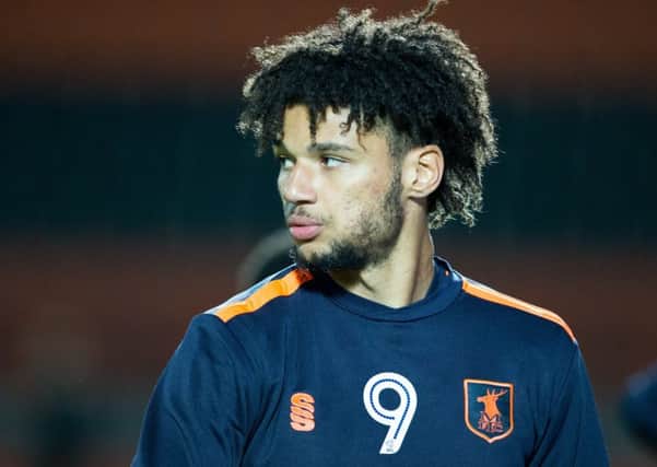 Lee Angol of Mansfield Town - Pic By James Williamson