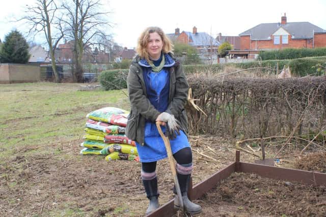 Clare Hayting, of Feel Good Gardens, at the new community garden.
