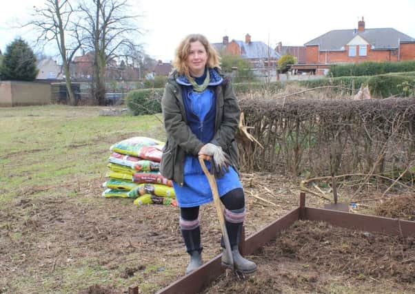Clare Hayting, of Feel Good Gardens, at the new community garden.