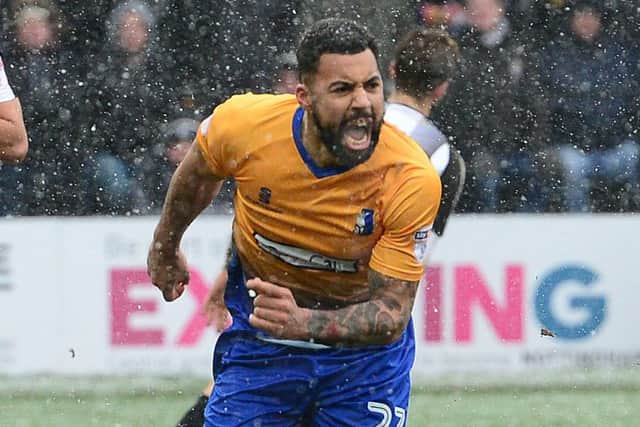 Picture by Howard Roe/AHPIX.com;Football;Skybet; League Two;EFL;Notts County v Mansfield Town17/3/2018  KO 1.00 pm; Meadow Lane;copyright picture;Howard Roe;07973 739229Stag's Kane Hemmings celebrates the late penalty equiliser
