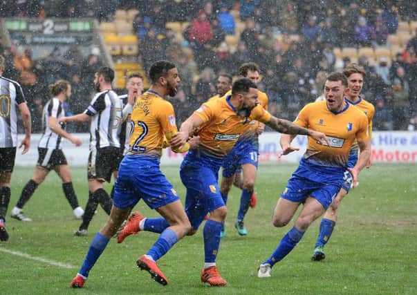 Picture by Howard Roe/AHPIX.com
Stags' Kane Hemmings celebrates his late equaliser against Notts County