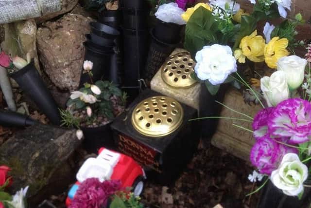Moved objects at The Forest Cemetery.