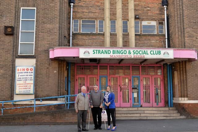 In 2015 launching a petition to demolish the Strand Bingo and Social Club in Warsop, in pictured from left are County Councillor John Allin, Mike Johnson and Coun Jennifer Cockroft