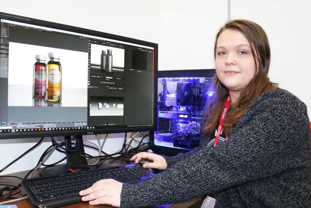 Former student Sophie Rack returned to West Nottinghamshire College to pass on some tips to current interactive media students