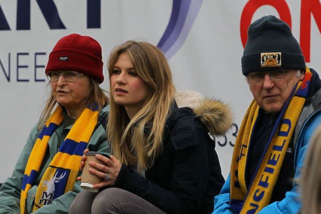 Picture by Gareth Williams/AHPIX.com; Football; Sky Bet League Two; Forest Green Rovers v Mansfield Town; 24/3/18  KO 15.00; The New Lawn; copyright picture; Howard Roe/AHPIX.com; Mansfield fans at Forest Green