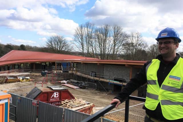 Ross Frazer, RSPB's project manager for the new Sherwood Forest visitor centre, in front of the new building.