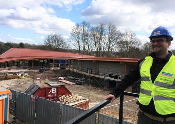 Ross Frazer, RSPB's project manager for the new Sherwood Forest visitor centre, in front of the new building.