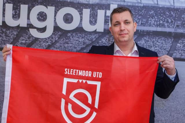 Matt Wheatcroft, managing director of Purpose Media, one of the companies which is supporting Sleetmoor United.