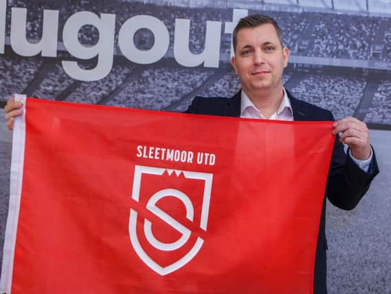 Matt Wheatcroft, managing director of Purpose Media, one of the companies which is supporting Sleetmoor United.