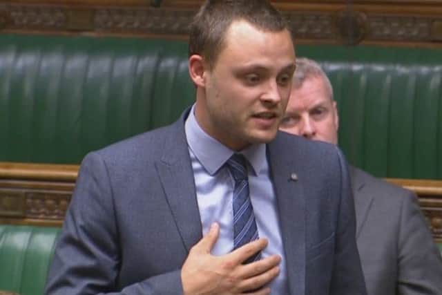 MP Ben Bradley at Westminster, where he signed up to become a defibrillator champion.
