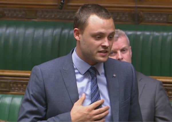 MP Ben Bradley at Westminster, where he signed up to become a defibrillator champion.