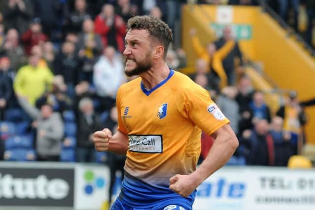 Ricky MIller celebrates his goal. Photo by Anne Shelley.