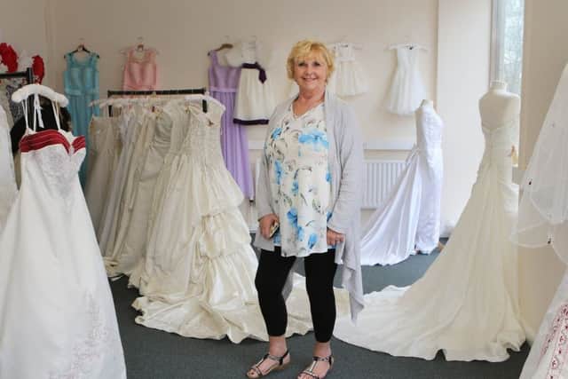 Sandra Marshall in the pop up shop created to raise money for her son's treatment
