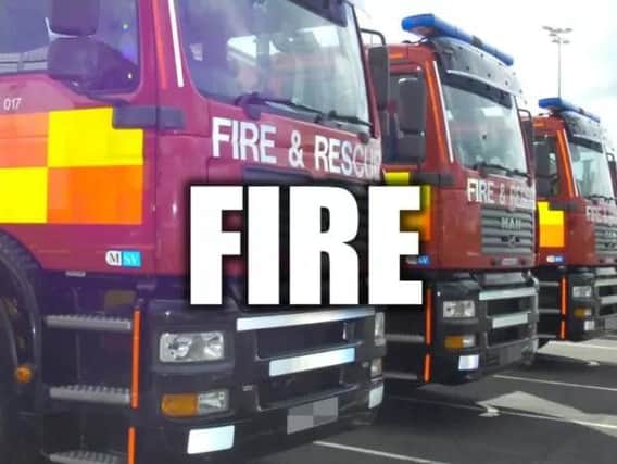 A mum and her two children had to be rescued from the fire