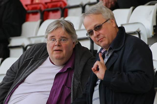 Picture by Gareth Williams/AHPIX.com; Football; Sky Bet League Two; Stevenage v Mansfield Town; 10/18  KO 19.45; The Lamex Stadium; copyright picture; Howard Roe/AHPIX.com; Stags fans at Stevenage