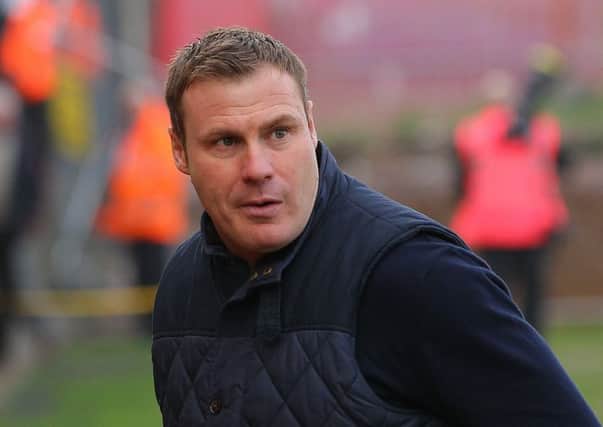 Picture by Gareth Williams/AHPIX.com; Football; Sky Bet League Two; Stevenage v Mansfield Town; 10/18  KO 19.45; The Lamex Stadium; copyright picture; Howard Roe/AHPIX.com; Stags boss David Flitcroft ahead of kick-off at Stevenage