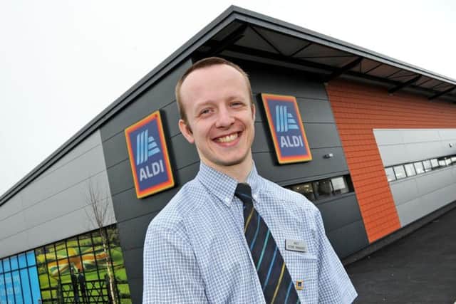 Store manager, Matt Hallam of the new Aldi off Southwell Road West.