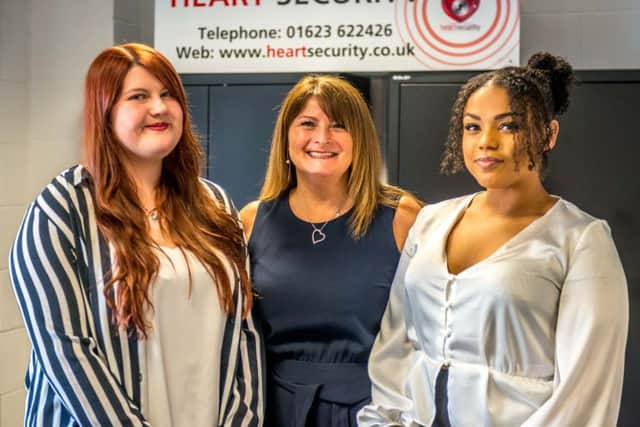 Mum Marie Tracey and her two daughters, Rianne (right) and Alex. (PHOTO BY: Clive Hanley)