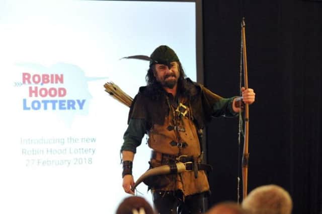 The Robin Hood Lottery was launched Mansfield Civic Centre
