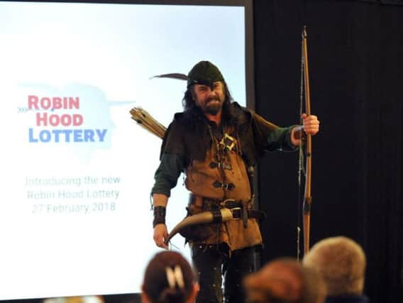 The Robin Hood Lottery was launched Mansfield Civic Centre